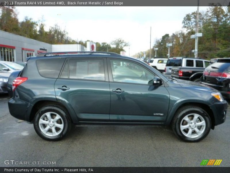 Black Forest Metallic / Sand Beige 2011 Toyota RAV4 V6 Limited 4WD