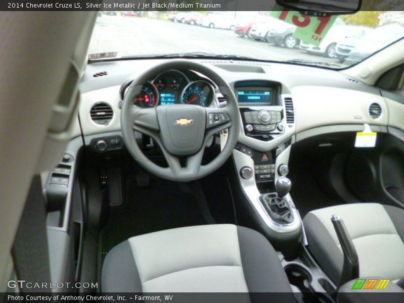 Silver Ice Metallic / Jet Black/Medium Titanium 2014 Chevrolet Cruze LS