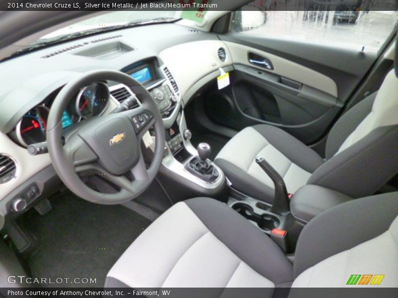Silver Ice Metallic / Jet Black/Medium Titanium 2014 Chevrolet Cruze LS