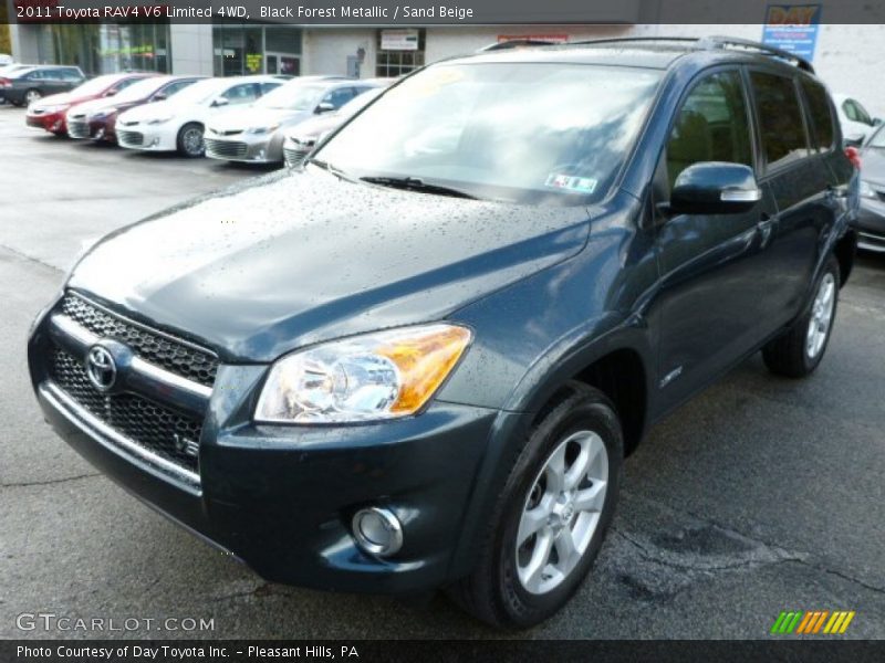 Black Forest Metallic / Sand Beige 2011 Toyota RAV4 V6 Limited 4WD