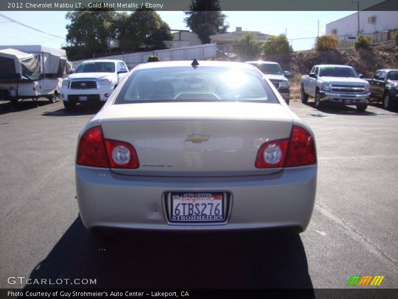Gold Mist Metallic / Ebony 2012 Chevrolet Malibu LT