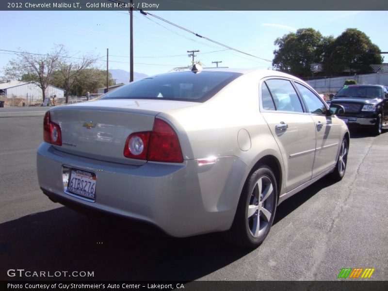 Gold Mist Metallic / Ebony 2012 Chevrolet Malibu LT