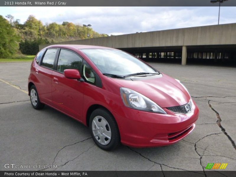 Milano Red / Gray 2013 Honda Fit