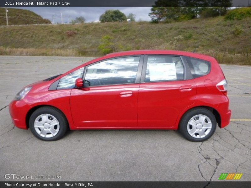 Milano Red / Gray 2013 Honda Fit