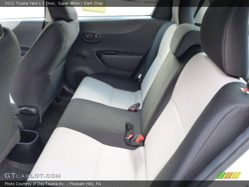 Super White / Dark Gray 2012 Toyota Yaris L 5 Door