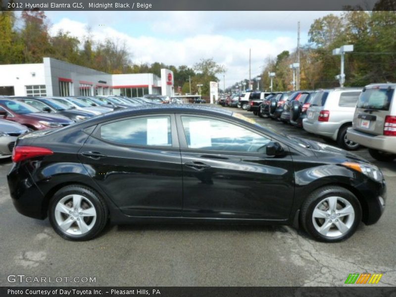 Midnight Black / Beige 2012 Hyundai Elantra GLS