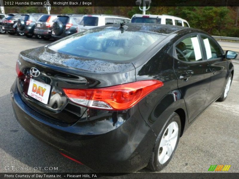 Midnight Black / Beige 2012 Hyundai Elantra GLS