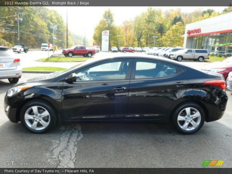 Midnight Black / Beige 2012 Hyundai Elantra GLS
