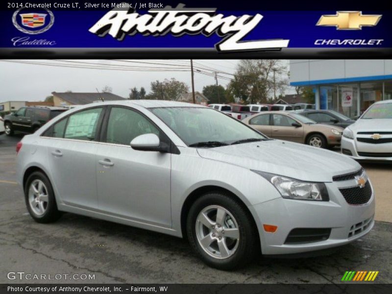 Silver Ice Metallic / Jet Black 2014 Chevrolet Cruze LT