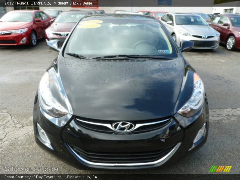 Midnight Black / Beige 2012 Hyundai Elantra GLS