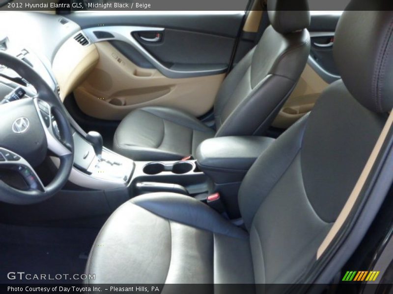 Midnight Black / Beige 2012 Hyundai Elantra GLS