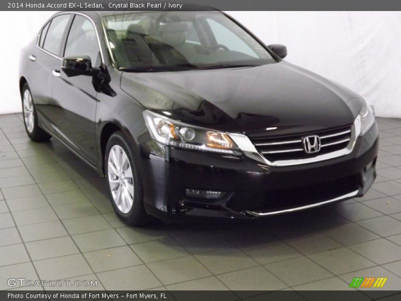 Crystal Black Pearl / Ivory 2014 Honda Accord EX-L Sedan