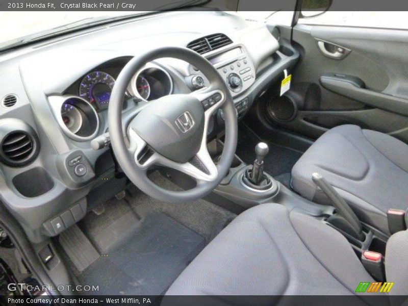 Crystal Black Pearl / Gray 2013 Honda Fit