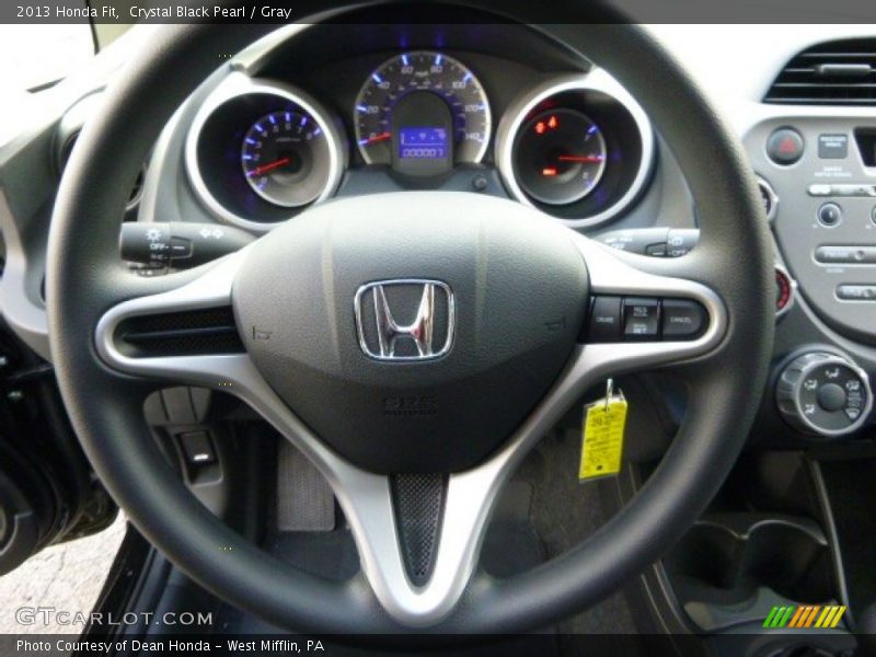 Crystal Black Pearl / Gray 2013 Honda Fit