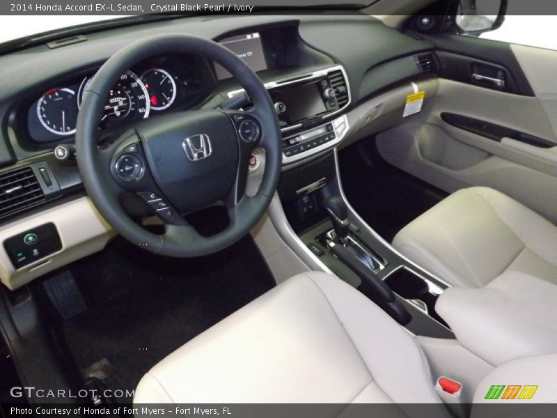 Crystal Black Pearl / Ivory 2014 Honda Accord EX-L Sedan