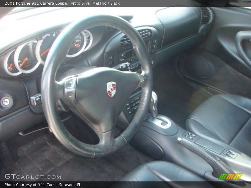 Arctic Silver Metallic / Black 2001 Porsche 911 Carrera Coupe