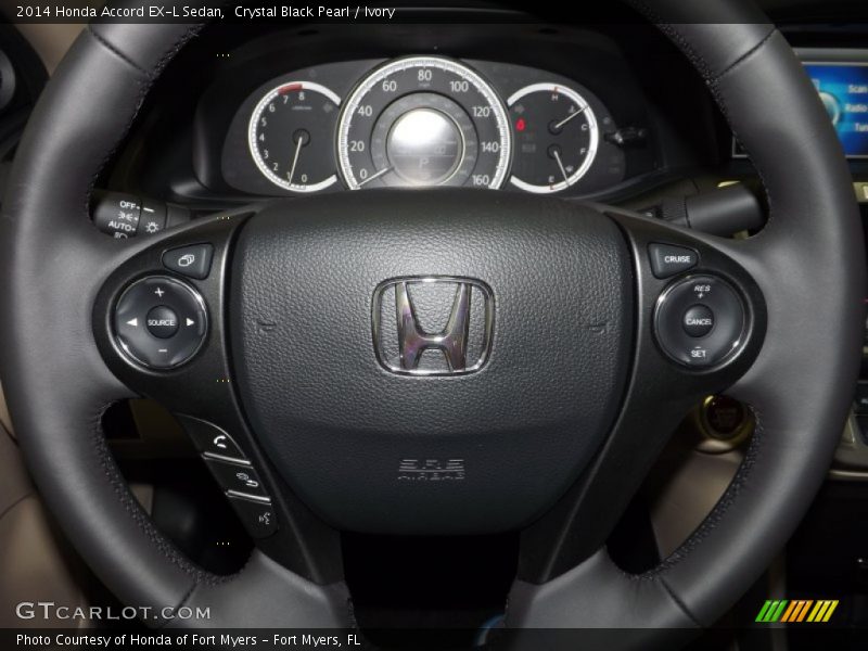 Crystal Black Pearl / Ivory 2014 Honda Accord EX-L Sedan