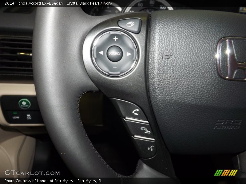 Crystal Black Pearl / Ivory 2014 Honda Accord EX-L Sedan