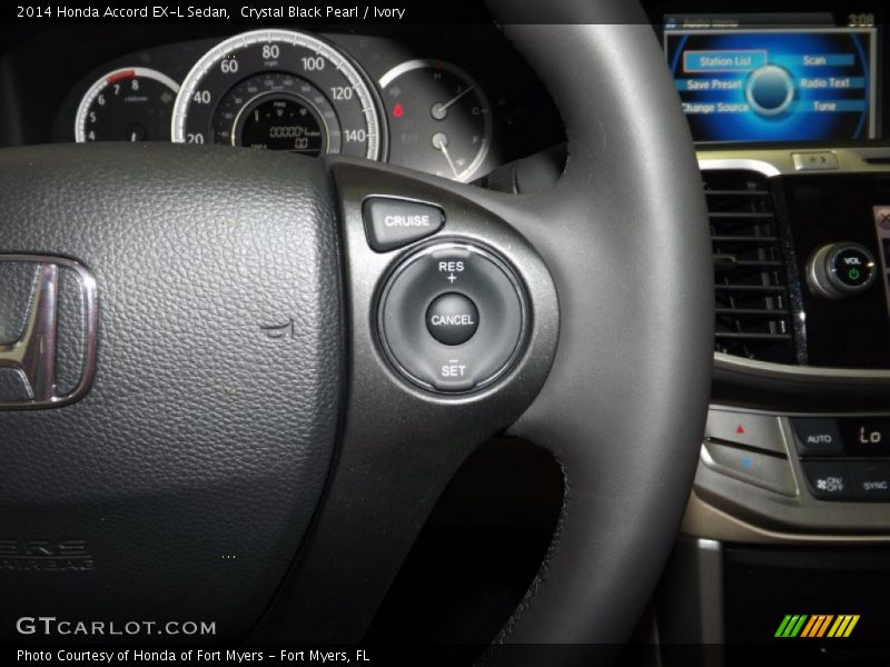 Crystal Black Pearl / Ivory 2014 Honda Accord EX-L Sedan