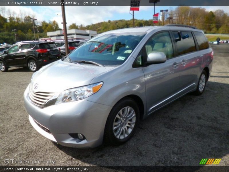 Silver Sky Metallic / Light Gray 2012 Toyota Sienna XLE