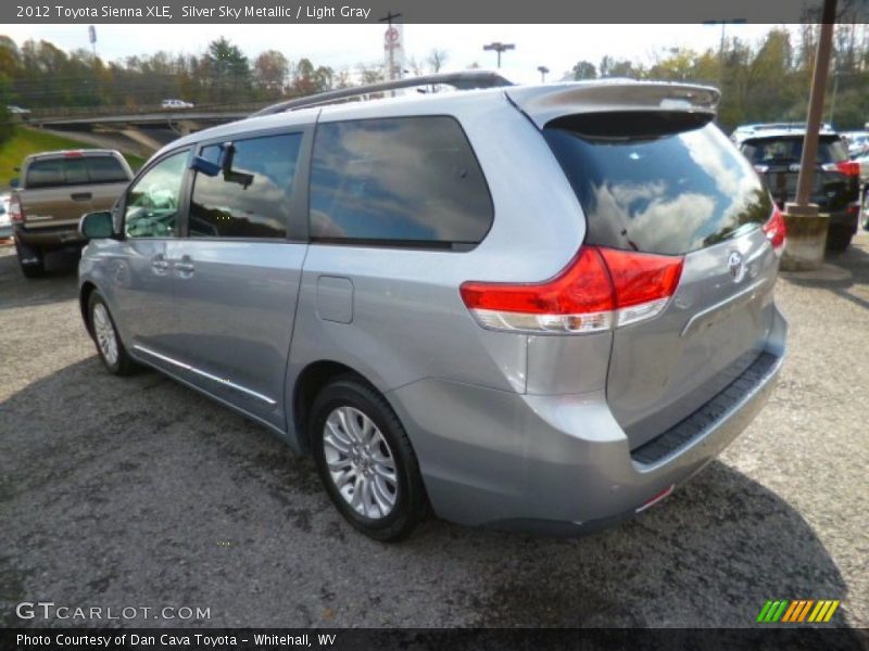 Silver Sky Metallic / Light Gray 2012 Toyota Sienna XLE