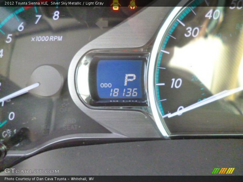 Silver Sky Metallic / Light Gray 2012 Toyota Sienna XLE