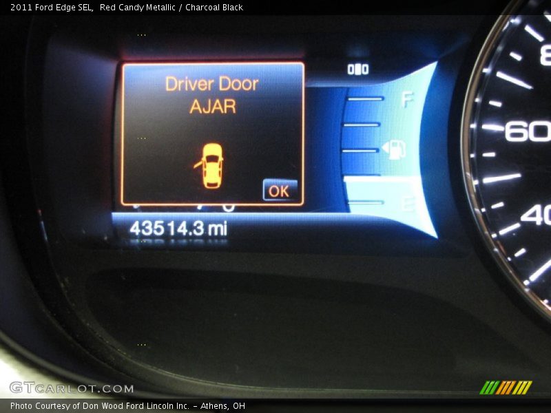 Red Candy Metallic / Charcoal Black 2011 Ford Edge SEL