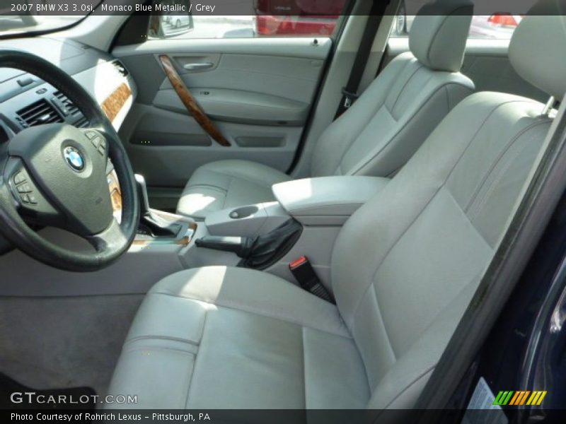 Monaco Blue Metallic / Grey 2007 BMW X3 3.0si
