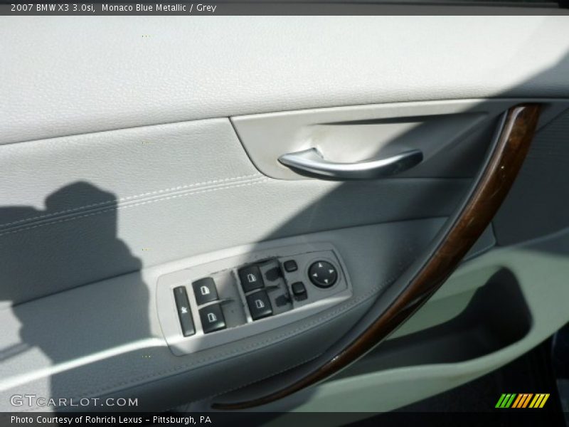 Monaco Blue Metallic / Grey 2007 BMW X3 3.0si