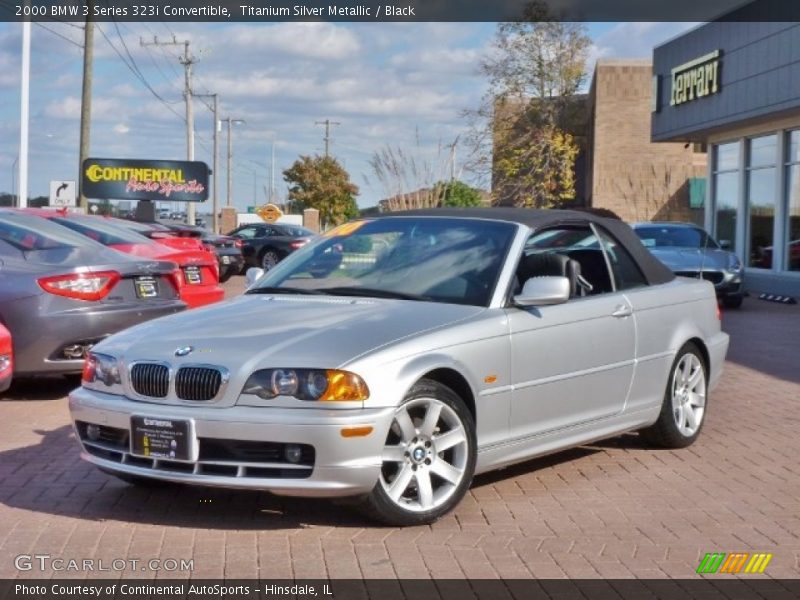 Titanium Silver Metallic / Black 2000 BMW 3 Series 323i Convertible