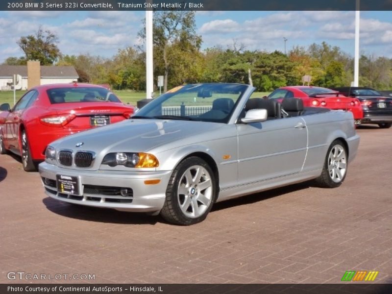 Titanium Silver Metallic / Black 2000 BMW 3 Series 323i Convertible