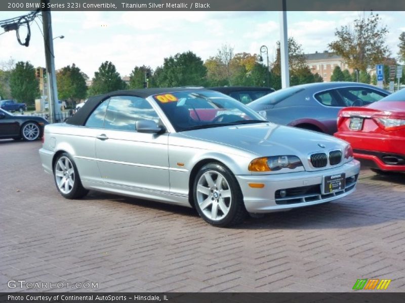 Titanium Silver Metallic / Black 2000 BMW 3 Series 323i Convertible