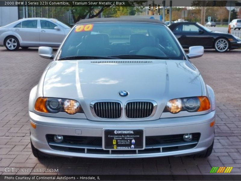 Titanium Silver Metallic / Black 2000 BMW 3 Series 323i Convertible