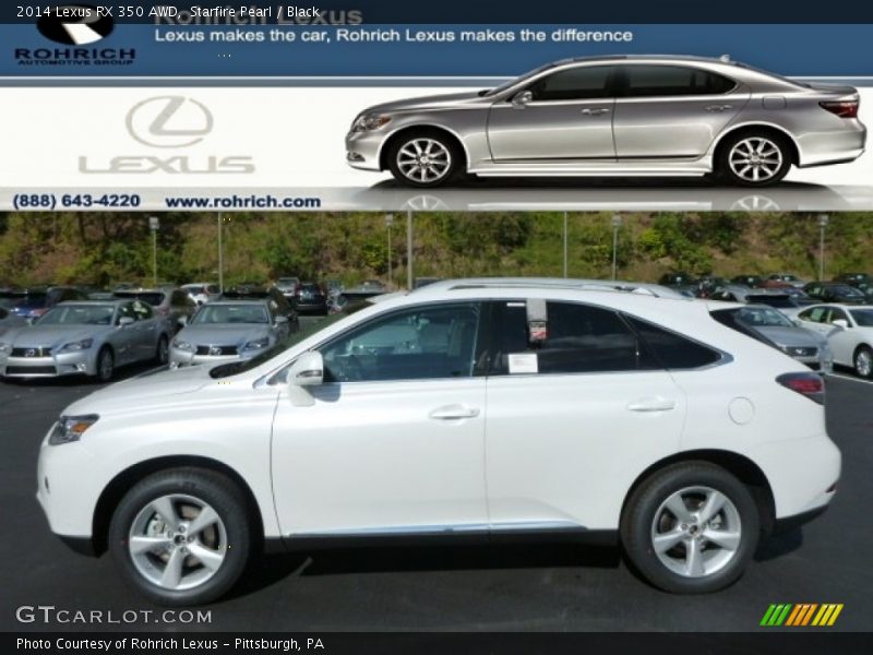 Starfire Pearl / Black 2014 Lexus RX 350 AWD