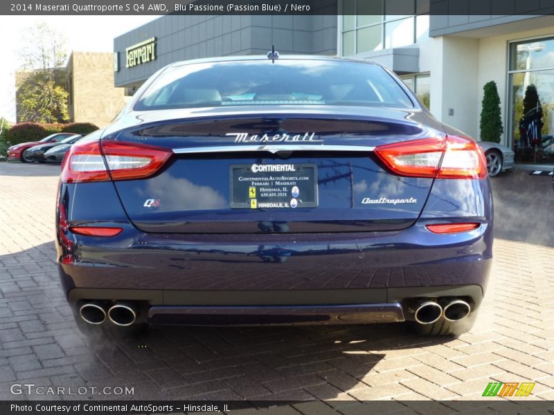 Blu Passione (Passion Blue) / Nero 2014 Maserati Quattroporte S Q4 AWD