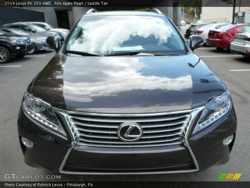 Fire Agate Pearl / Saddle Tan 2014 Lexus RX 350 AWD