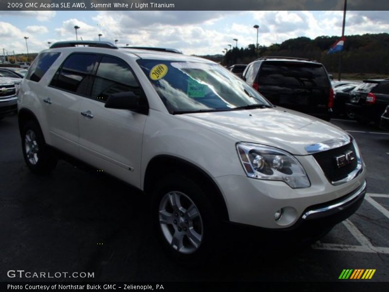 Summit White / Light Titanium 2009 GMC Acadia SLE AWD