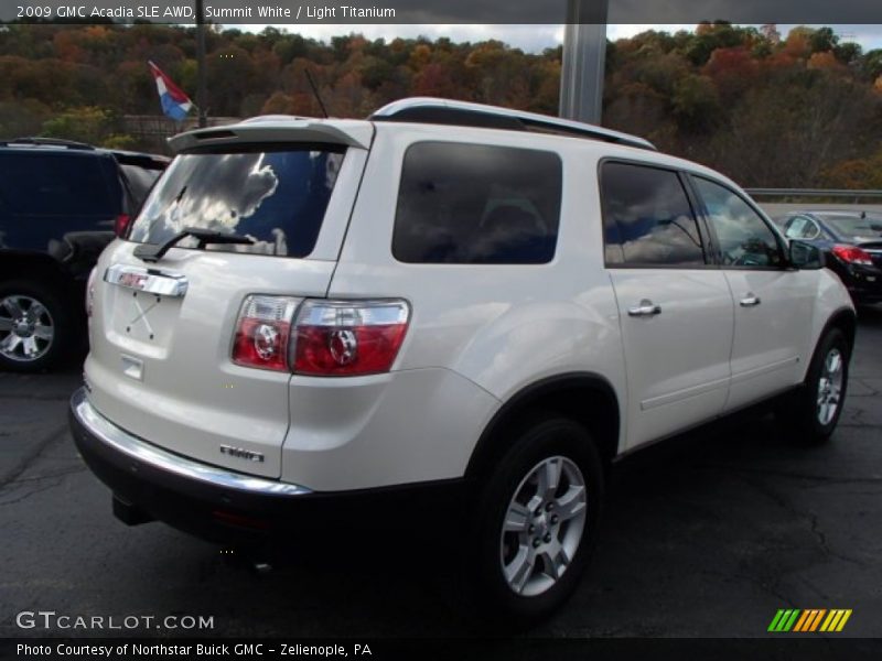 Summit White / Light Titanium 2009 GMC Acadia SLE AWD