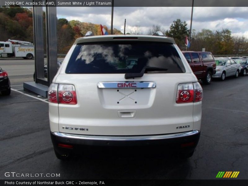 Summit White / Light Titanium 2009 GMC Acadia SLE AWD