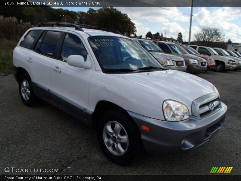 Nordic White / Gray 2006 Hyundai Santa Fe GLS 4WD
