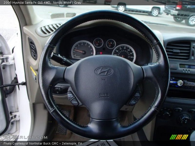 Nordic White / Gray 2006 Hyundai Santa Fe GLS 4WD
