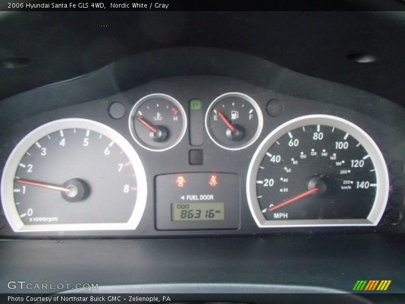 Nordic White / Gray 2006 Hyundai Santa Fe GLS 4WD