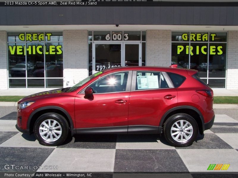 Zeal Red Mica / Sand 2013 Mazda CX-5 Sport AWD