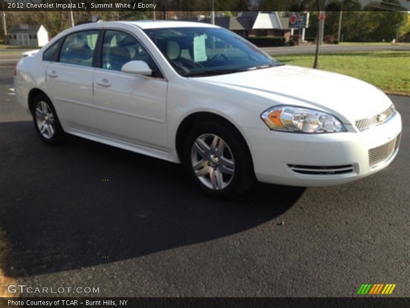 Summit White / Ebony 2012 Chevrolet Impala LT