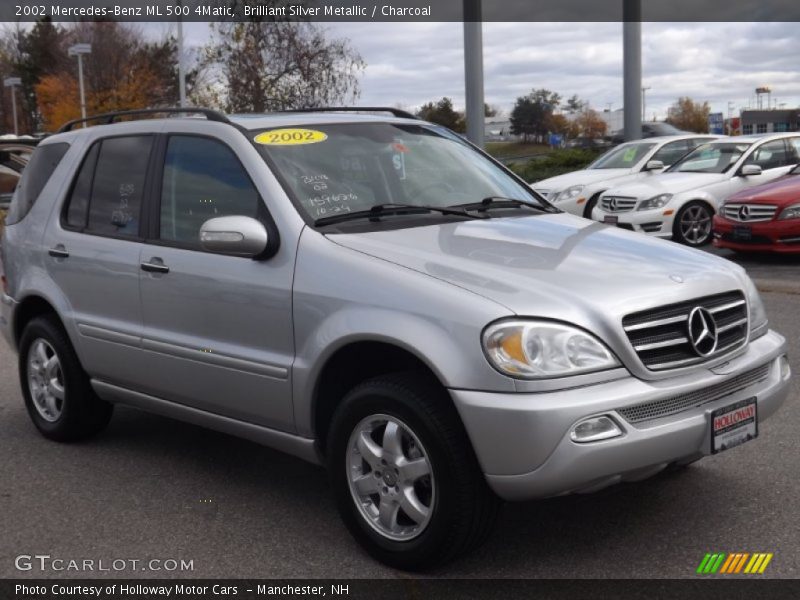 Brilliant Silver Metallic / Charcoal 2002 Mercedes-Benz ML 500 4Matic