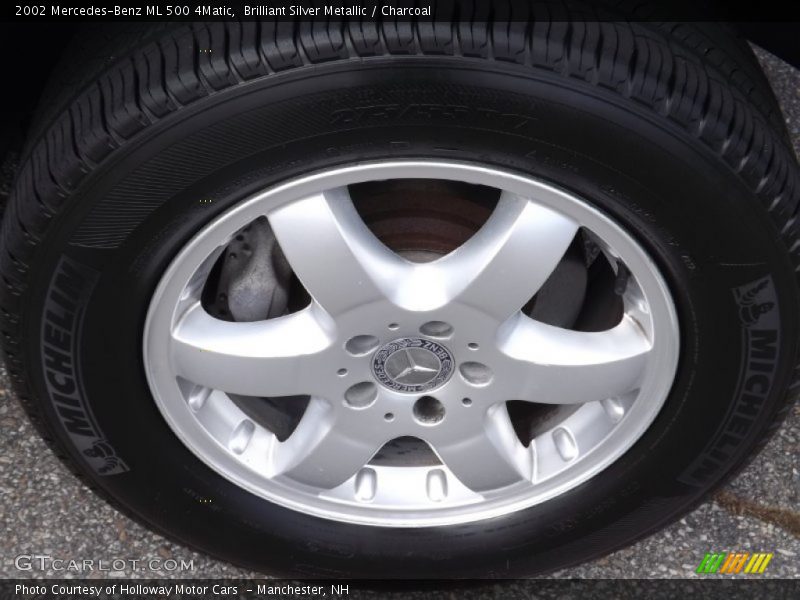 Brilliant Silver Metallic / Charcoal 2002 Mercedes-Benz ML 500 4Matic