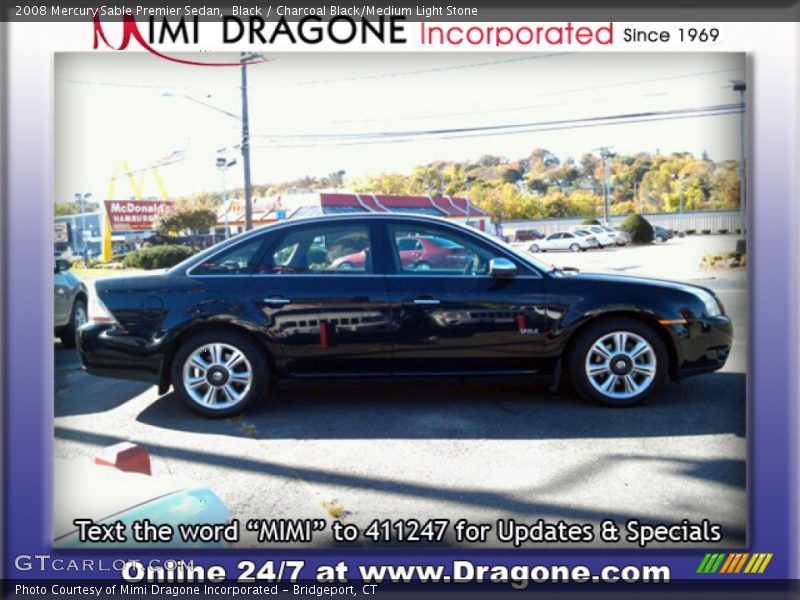 Black / Charcoal Black/Medium Light Stone 2008 Mercury Sable Premier Sedan