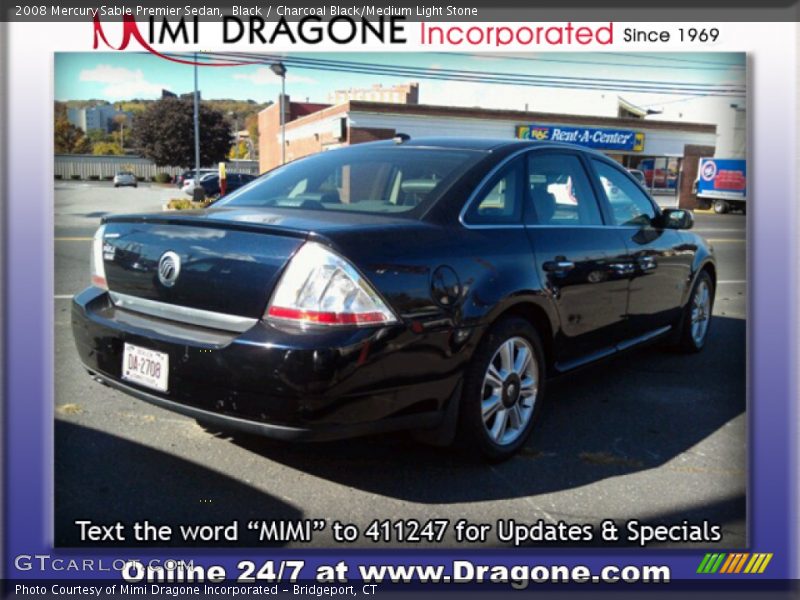 Black / Charcoal Black/Medium Light Stone 2008 Mercury Sable Premier Sedan