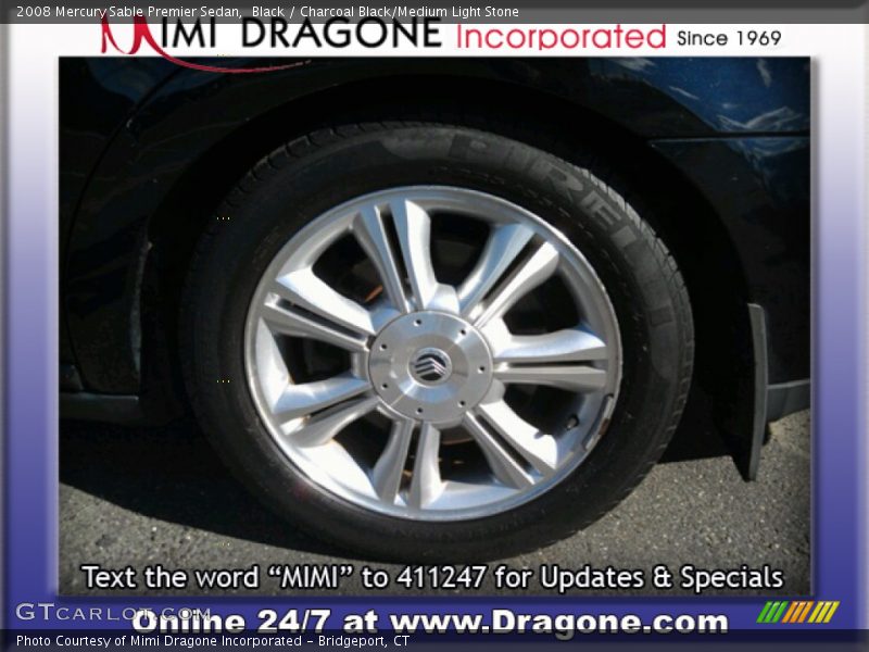 Black / Charcoal Black/Medium Light Stone 2008 Mercury Sable Premier Sedan