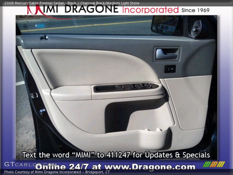 Black / Charcoal Black/Medium Light Stone 2008 Mercury Sable Premier Sedan